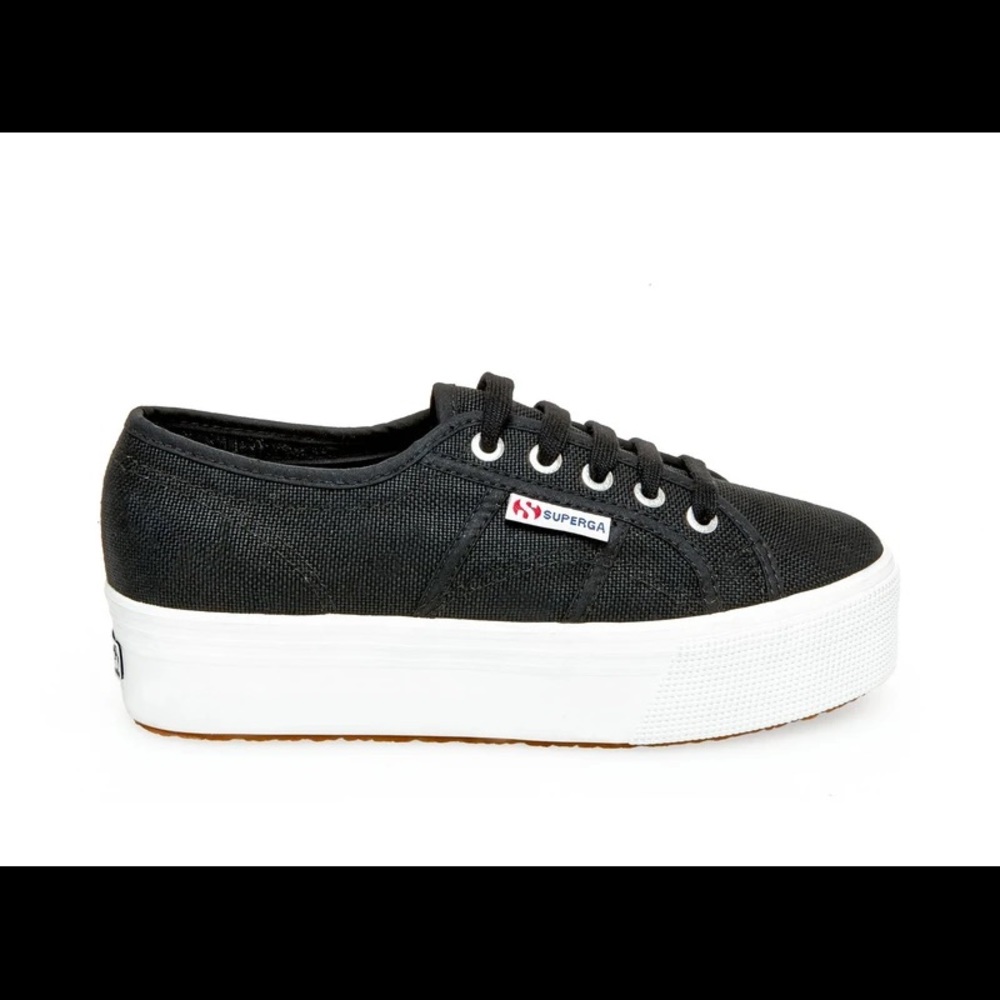 Black Superga Platform Sneakers